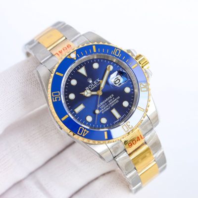 2 Tone ROLEX Submariner Replica 2836 Automatic Movement Steel Watch